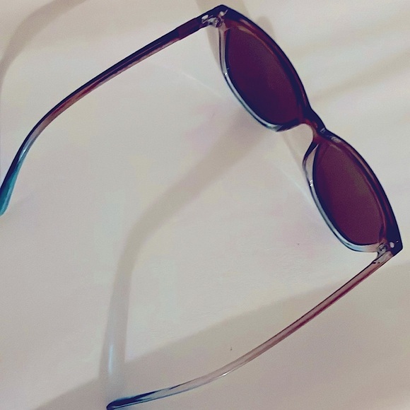 Turquoise and brown sunglasses - Picture 4 of 5